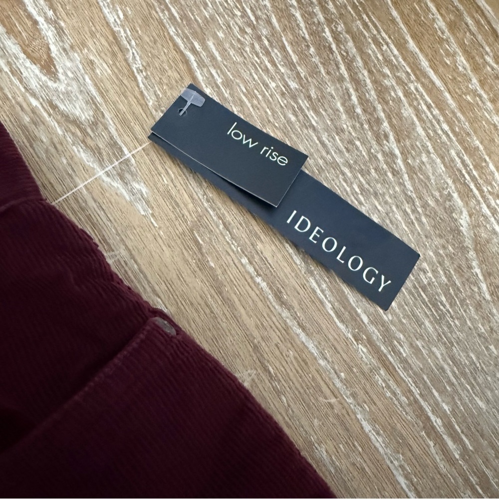 Ideology Corduroy Pants Jeans Women’s Size 10 Low Rise Burgundy Straight Leg NWT - Picture 8 of 15
